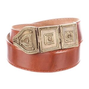 Vintage Donna Karan Cognac And Brass Belt Size M